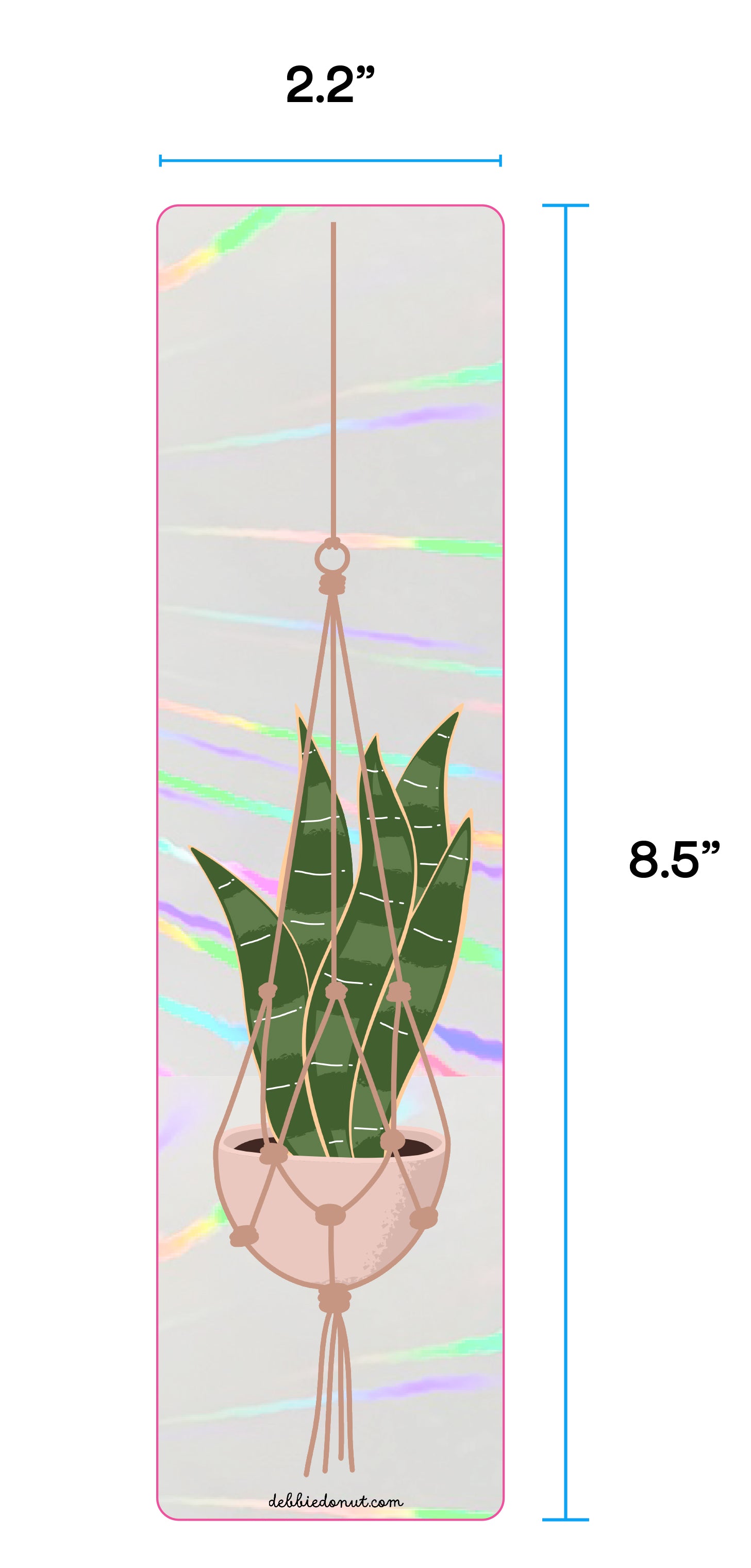 hanging plant stickers Hanging Plant Suncatcher Sticker – Debbie Donut