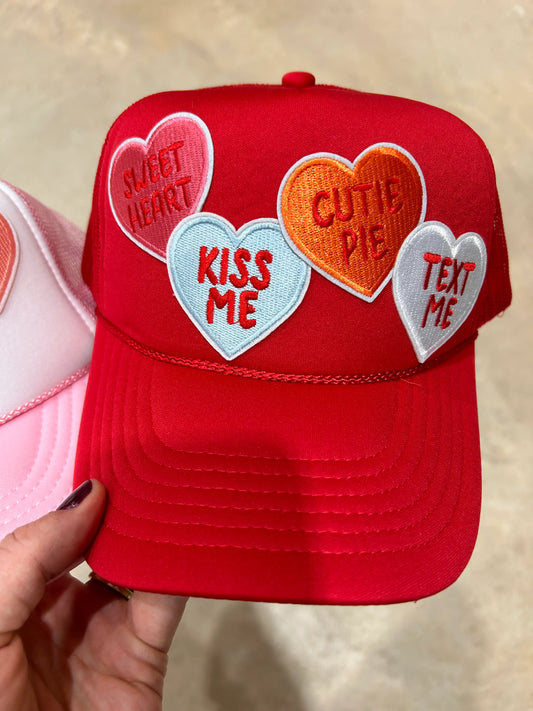 Sweet Conversation Hearts Trucker