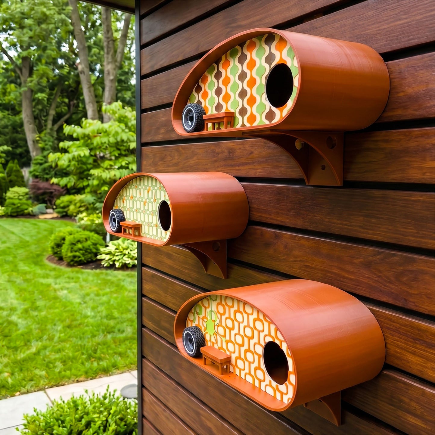 ADG42 Mid-Century Birdhouses | Retro RV Park Collection