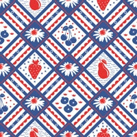 Fruit Picnic Print Zip-Front Dress