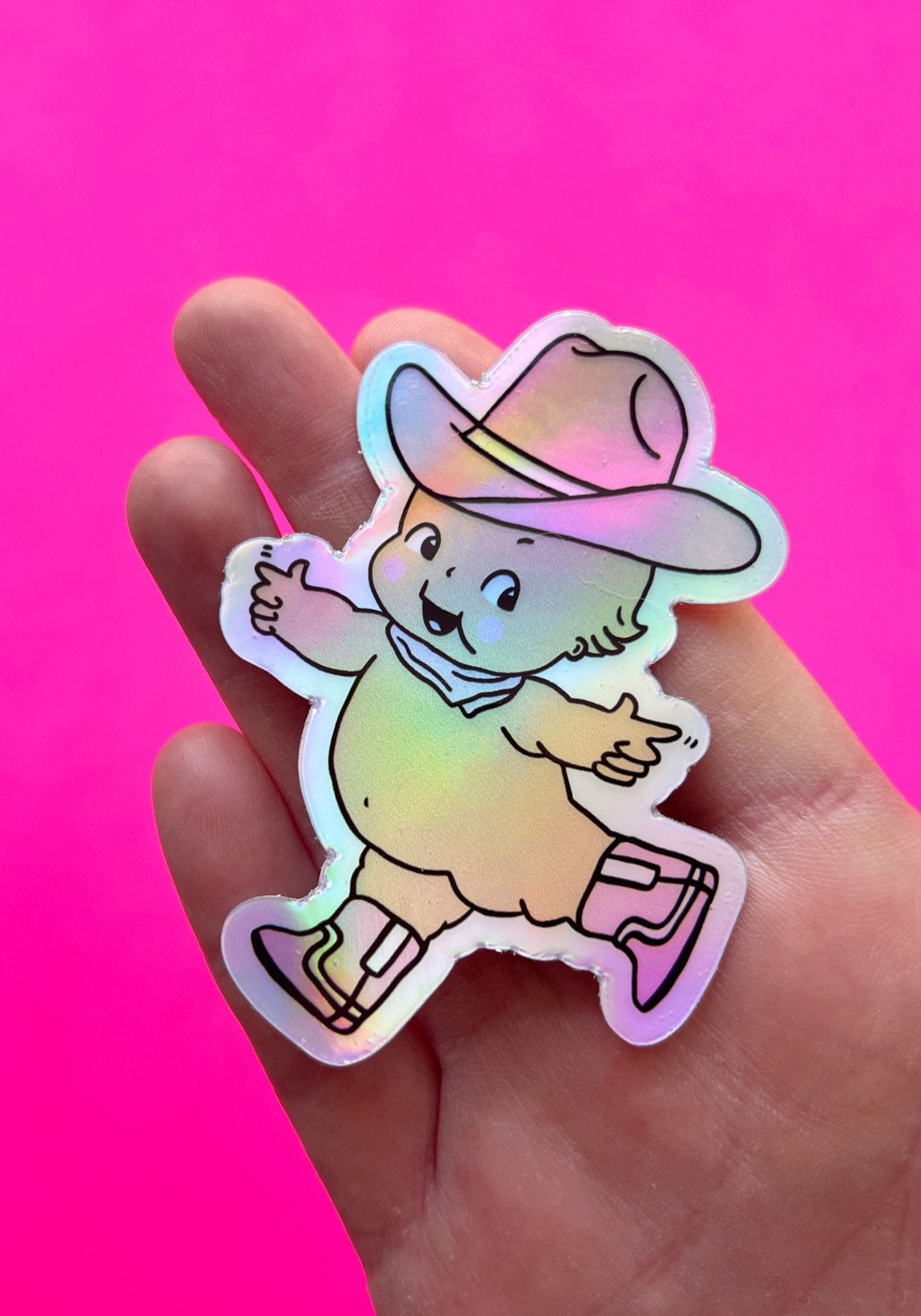 Cowpoke Kewtie Hologram Sticker