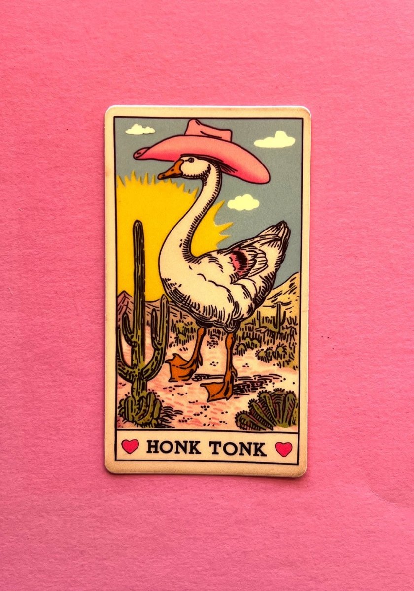 Honk Tonk Goose Tarot Card Sticker