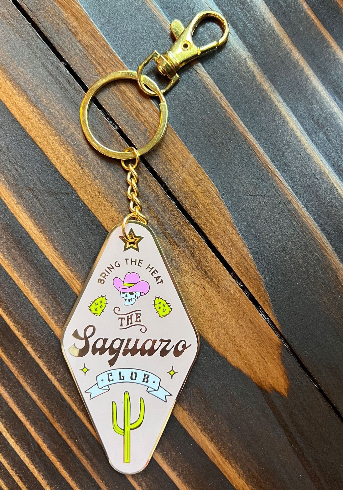 The Saguaro Club Enamel Keychain