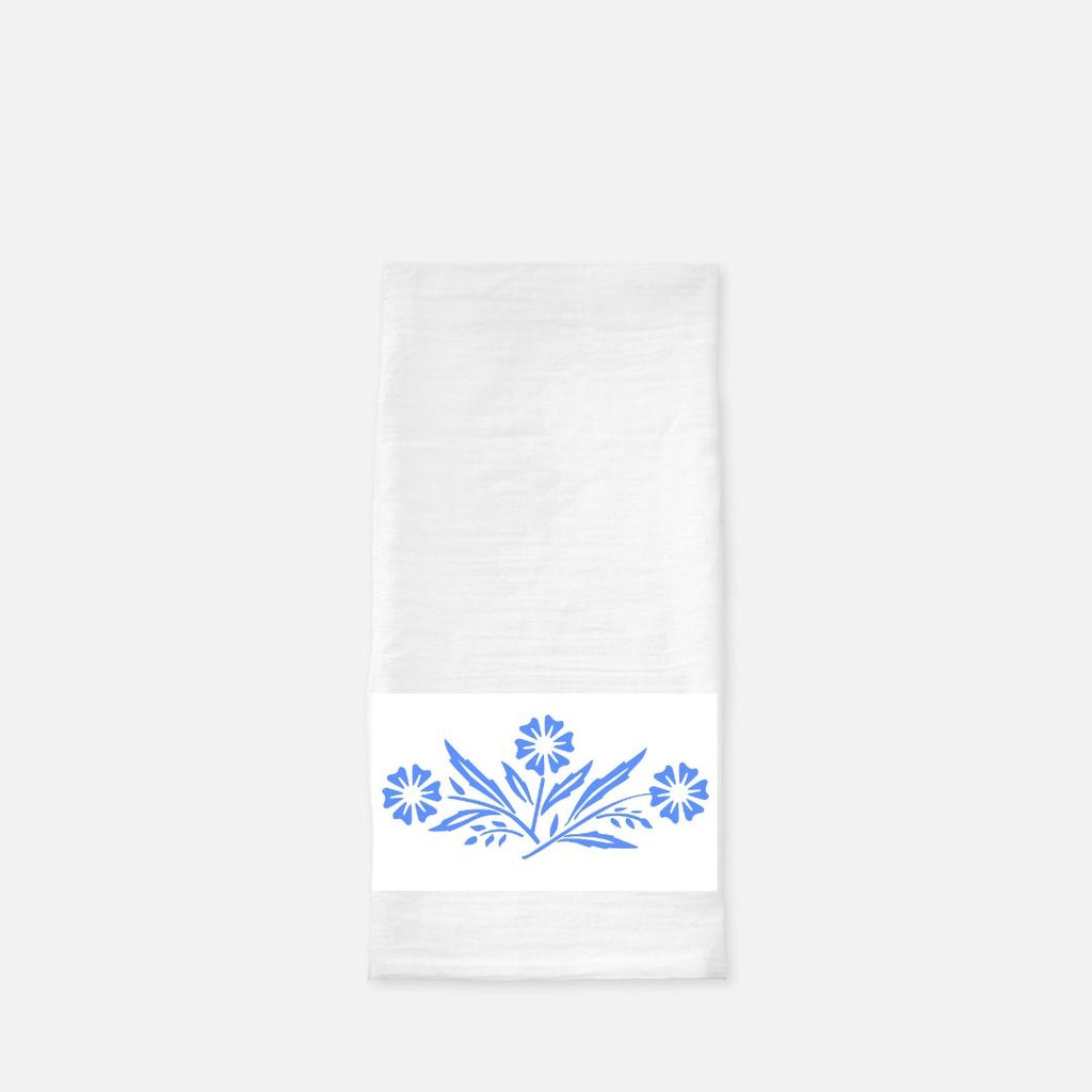 Tea Towel Blue Cornflower