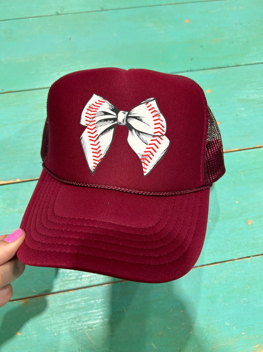 Baseball Bow Trucker Hat