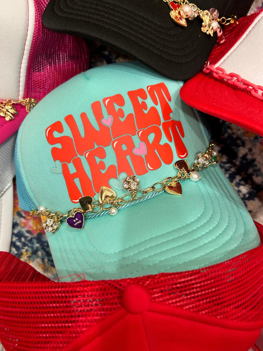 Conversation Hearts Trucker Hat Chain