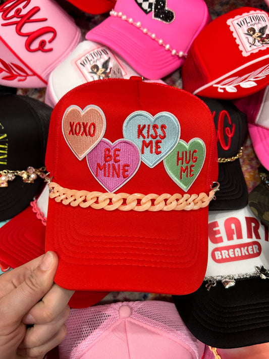 Sweet Conversation Hearts Trucker