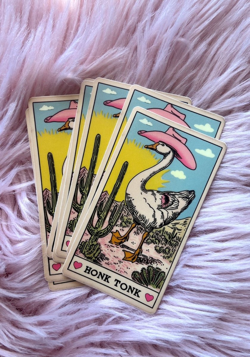 Honk Tonk Goose Tarot Card Sticker