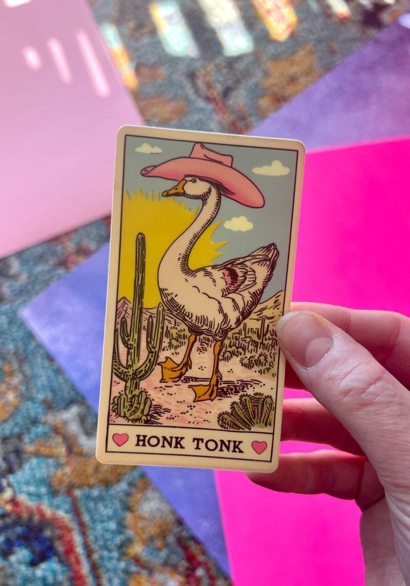 Honk Tonk Goose Tarot Card Sticker