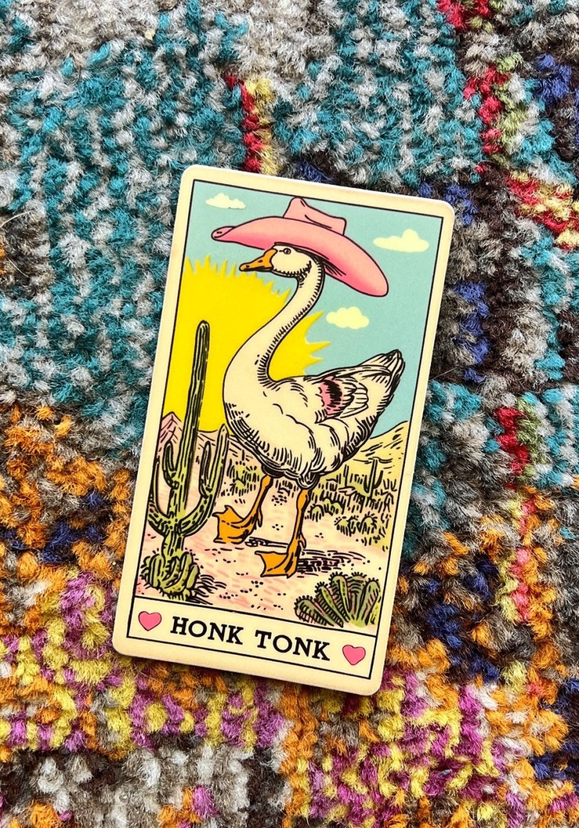 Honk Tonk Goose Tarot Card Sticker