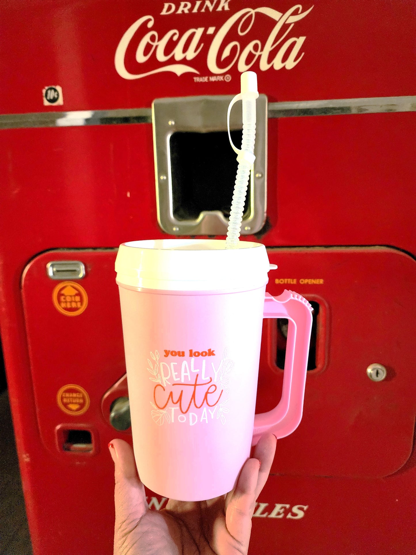 Pink Retro Trucker Mega Mug 22oz